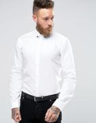 Hugo By Hugo Boss Smart Shirt Slim Fit Metal Collar Tips - White