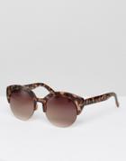 Jeepers Peepers Retro Tort Sunglasses - Brown