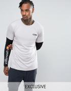 Ellesse Sport Long Sleeve T-shirt With Layered Sleeve - Gray