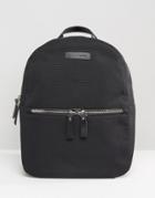 Smith And Canova Nylon Backpack With Leather Trims - Black