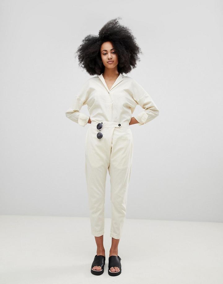 Seeker Relaxed Fit Souke Pants In Organic Cotton - Cream