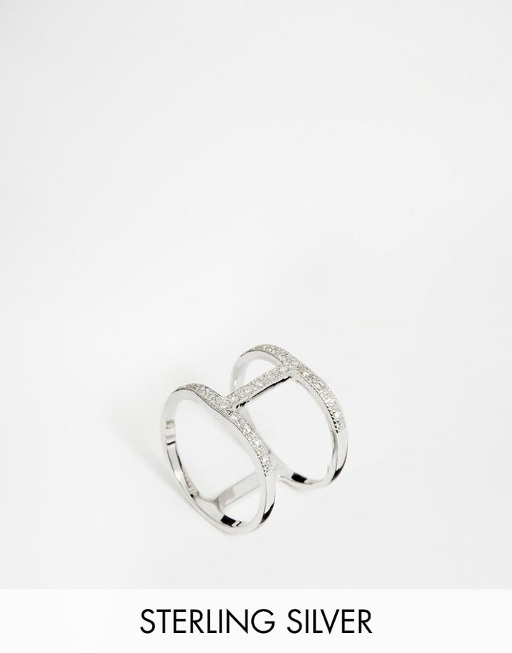 V Jewelry Simplicity Spine Ring - Silver