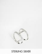 V Jewelry Simplicity Spine Ring - Silver