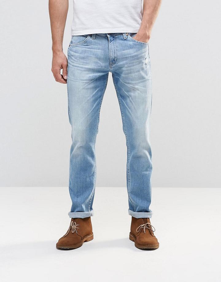 Wrangler Bostin Slim Jeans Sandstorm Light Distressed Wash - Blue