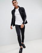 Boohooman Joggers Tracksuit With Side Taping In Black - Black