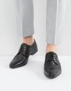 Walk London City Leather Brogue Shoes - Black