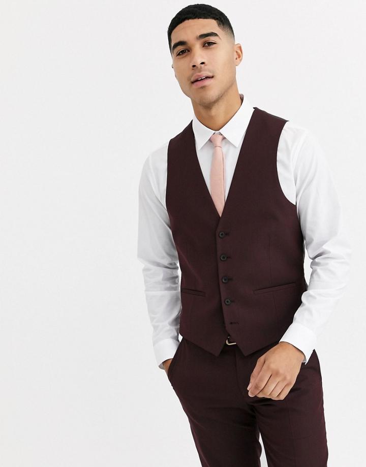 Rudie Plain Skinny Fit Suit Suit Vest