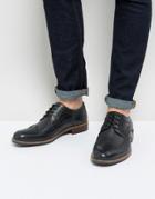 Silver Street Smart Brogues In Black Leather