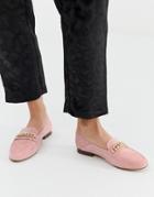 Aldo Leather Trim Loafers - Pink