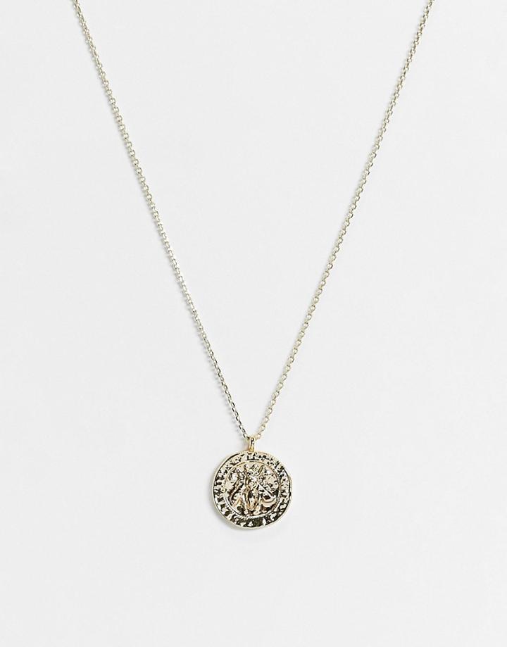 & Other Stories Coin Pendant Necklace In Gold