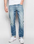 Asos Slim Jeans In Light Wash - Light Blue