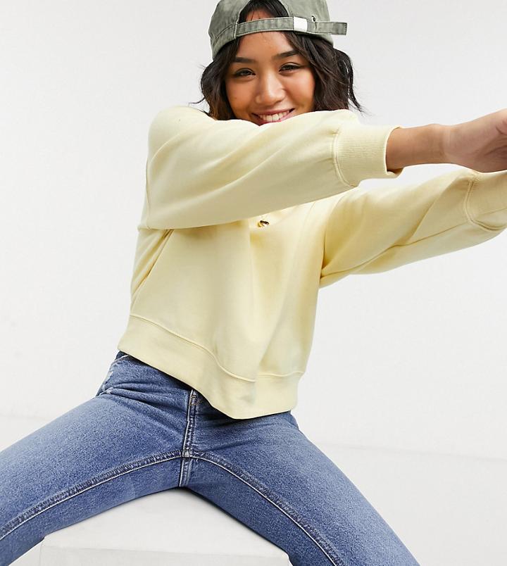 New Look Petite Sweatshirt In Lemon-yellow