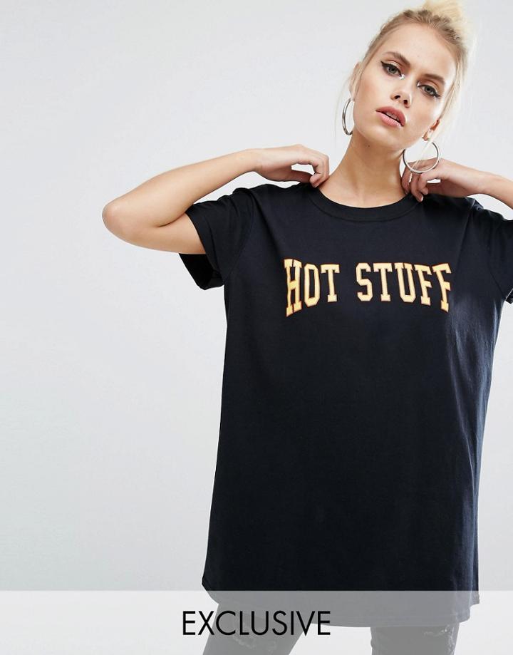 Adolescent Clothing Hot Stuff Boyfriend Tee - Black
