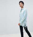 Noisy May Tall Longline Shirt With Tie Detail - Blue
