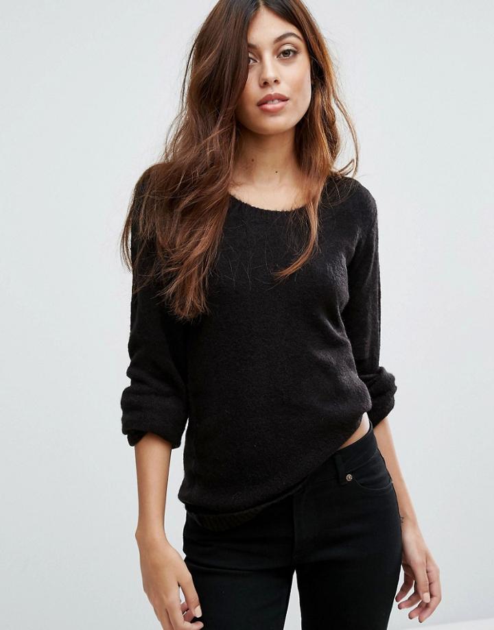 Jdy Arken Rib Knit Sweater - Black