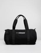 Asos Barrel Bag In Black With 'no Tomorrow' Embroidery - Black