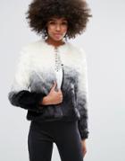 Lipsy Ombre Faux Fur Short Jacket - Multi