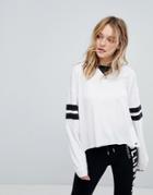 Hollister Sporty Top With Sleeve Tipping - Multi