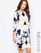 Y.a.s Tall Oversize Bloom Printed Shift Dress - Multi