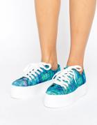 Sixtyseven Flatform Laceup Sneaker - Blue