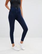 Missguided Vice High Waisted Skinny Jean - Navy