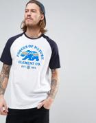 Element Vista Raglan T-shirt In White - White