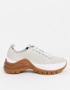 Calvin Klein Tisha Cleated Sneakers In Off White