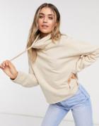 New Look Funnel Neck Sweatshirt In Camel-brown