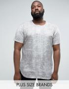 Religion Plus T-shirt With Texture And Logo - Gray
