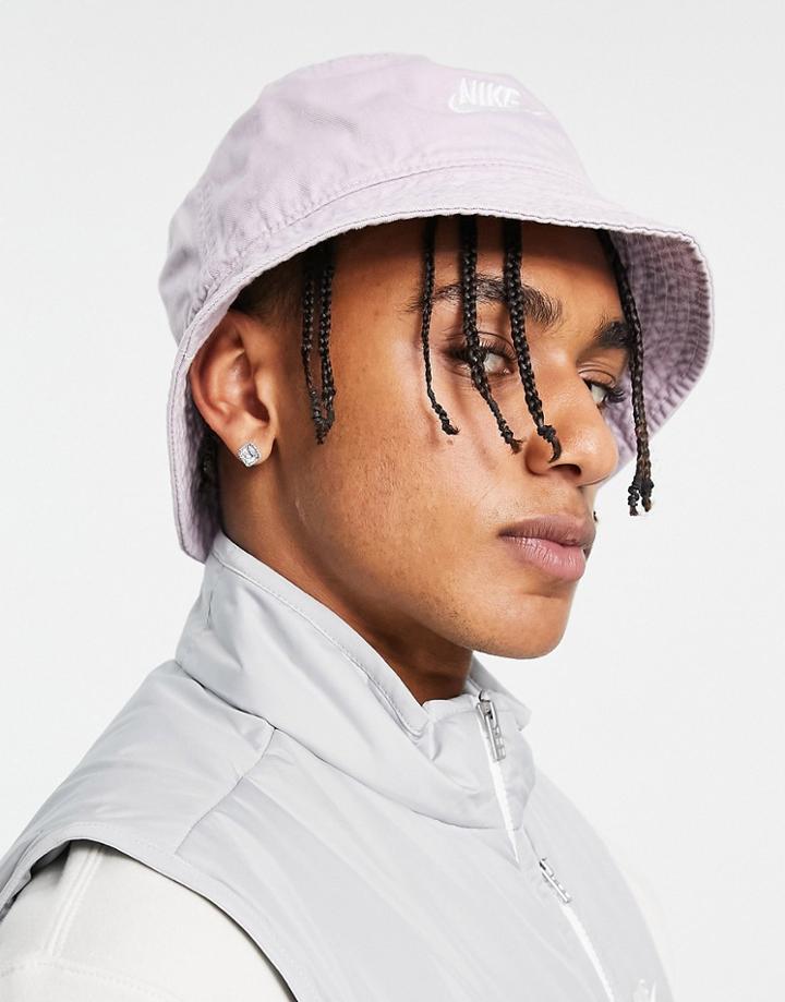 Nike Futura Washed Bucket Hat In Pale Purple