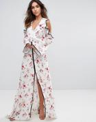 Foxiedox Ella Cold Shoulder Printed Dress - Multi