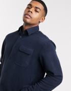 Jack & Jones Long Sleeve Fleece Shirt-navy