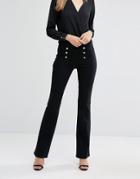 Supertrash Palon Sailor Button Flared Jean - Black