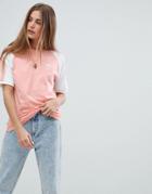 Adidas Originals Three Stripe T-shirt In Pink - Pink