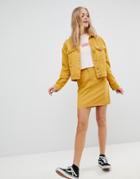 Asos Cord Original Skirt Co-ord In Mustard - Yellow