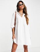 Vero Moda Mini Shirt Dress In White