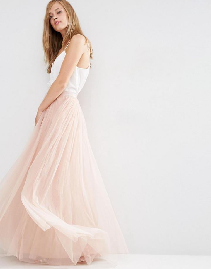 Needle & Thread Tulle Maxi Skirt - Pink