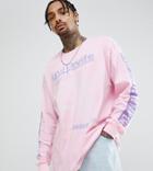Reclaimed Vintage Inspired Long Sleeve T-shirt With Graphic Print - Pink
