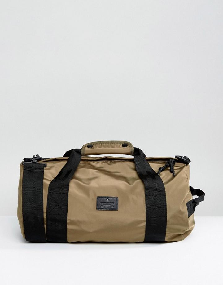 Asos Barrel Bag In Khaki Satin - Green
