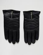 Boardmans Biker Leather Gloves - Black