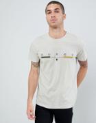 New Look T-shirt With Homme Print In Light Gray - Gray
