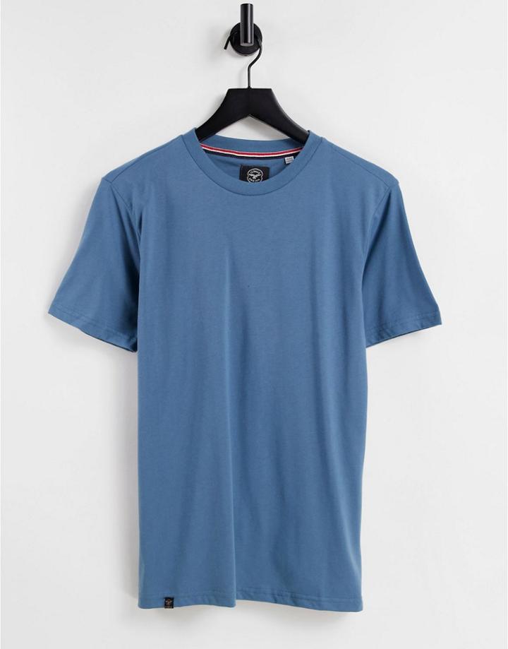 Le Breve Muscle Fit T-shirt In Blue Stone-blues