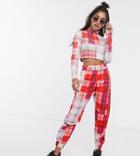 Reclaimed Vintage Inspired Track Pant In Check Print