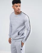 Intense Sweatshirt In Gray With Embossed Logo - Gray