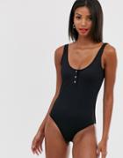 Gestuz Amela Low Back Swimsuit - Black