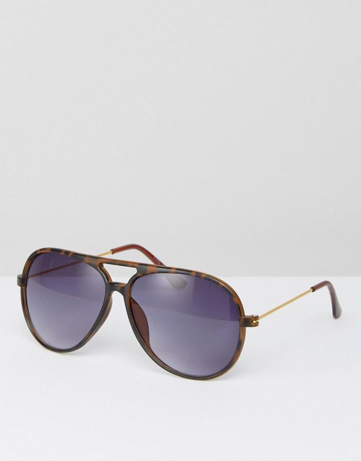 7x Black Aviator Sunglasses - Black