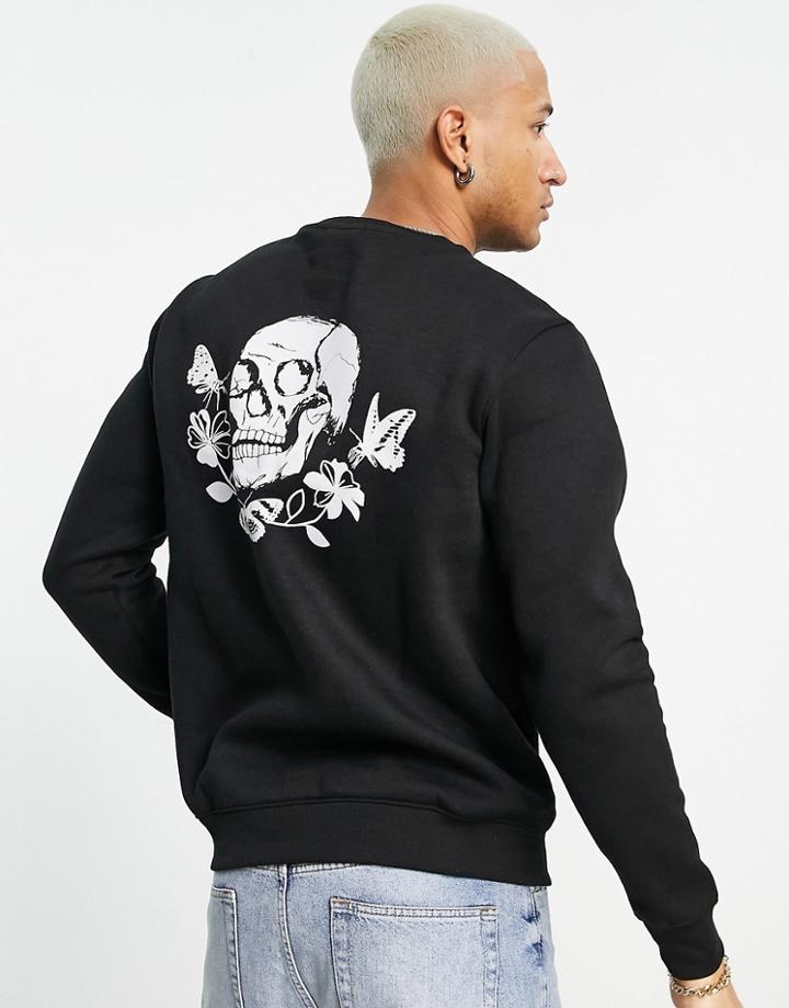 Bolongaro Trevor Crew Sweat With Back Print-black