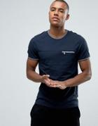 Ted Baker T-shirt With Zip Pocket - Navy