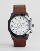 Brave Soul Brown Watch With Imitation Inner Dials - White