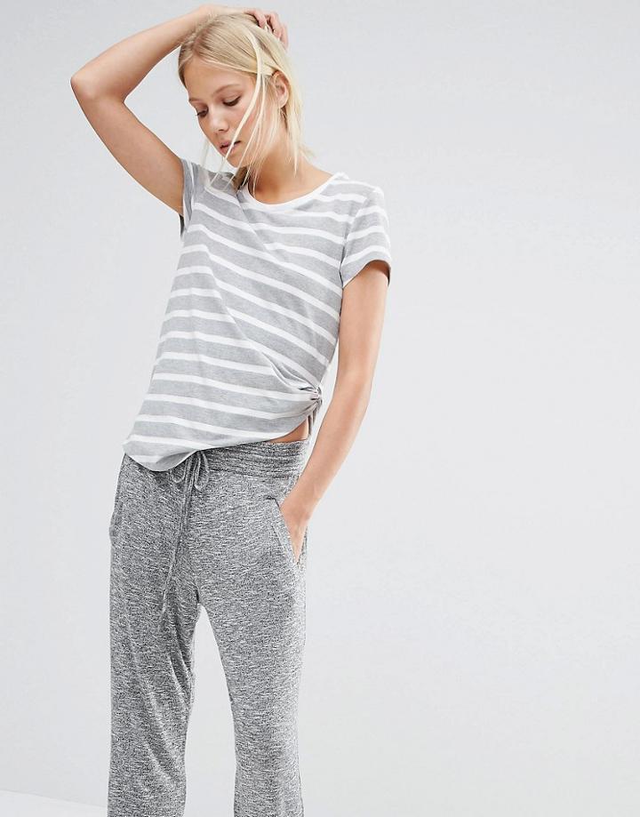 Nocozo Light Gray Breton Stripe Tee - Light Gray